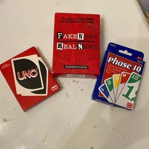 Games ~Fake News - Real News, Vintage UNO & Phase 10